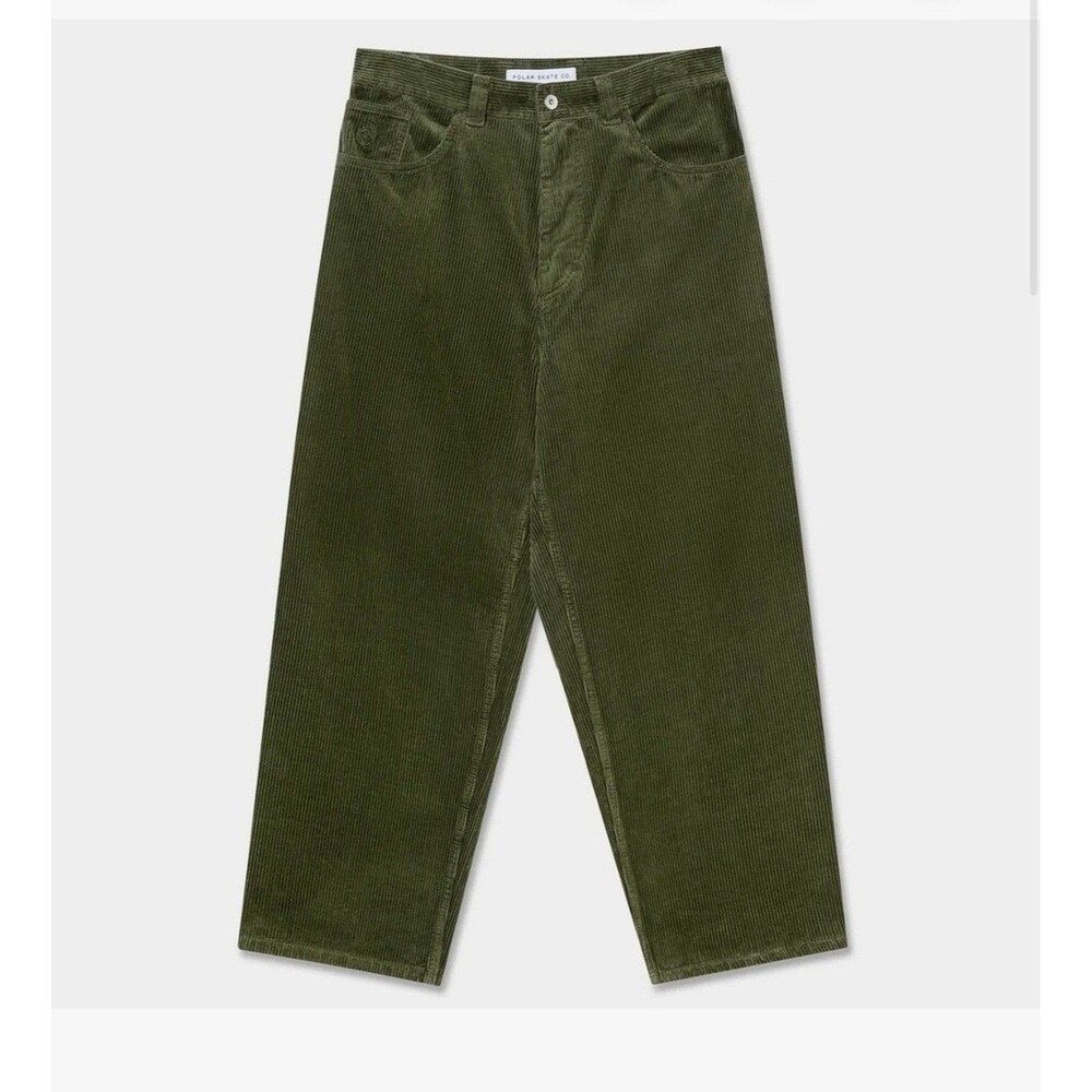 Bugle Boy Authentics Corduroy Pants Olive Green Mens 33x32 Soft NEW